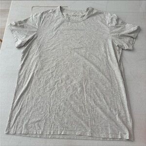 Lululemon Men's Cream/Grey Shirt